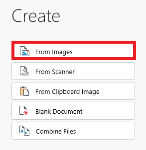 PDF Extra: creating a PDF from image